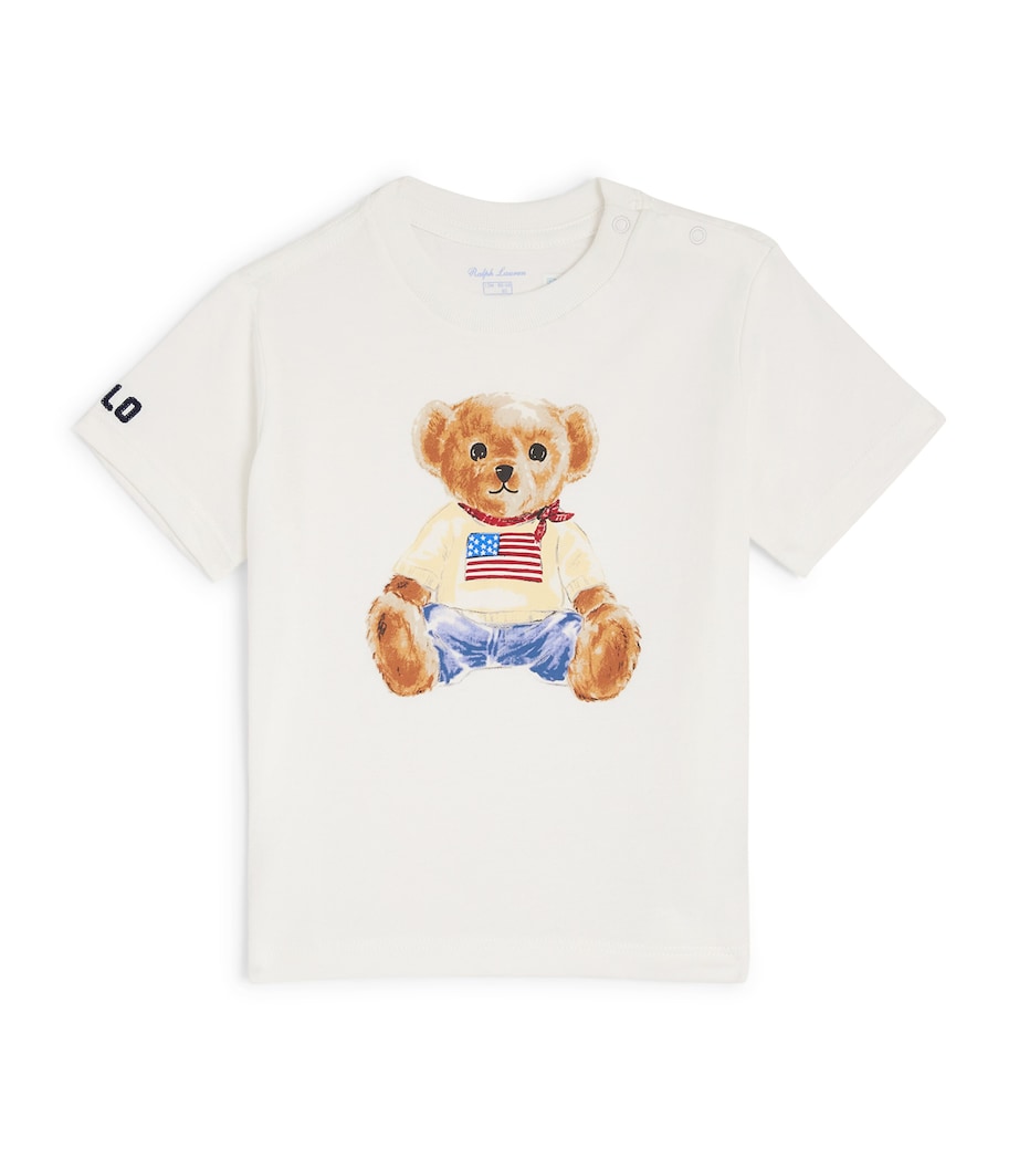 Ralph Lauren Kids Cotton USA Polo Bear T-Shirt (3-24 Months)