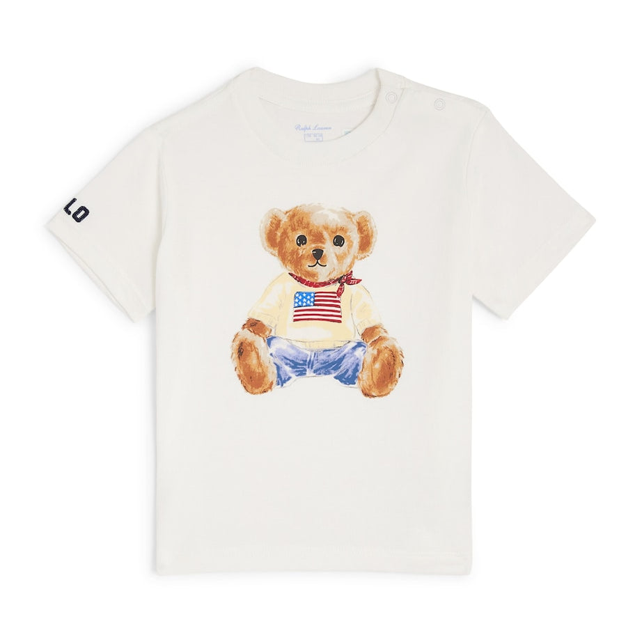 Ralph Lauren Kids Cotton USA Polo Bear T-Shirt (3-24 Months)
