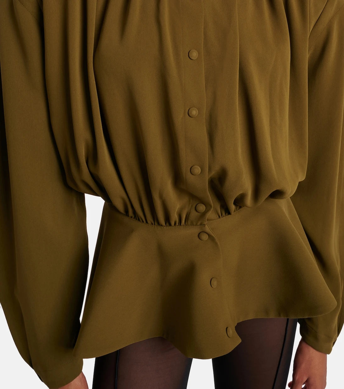 Mugler - بلوزة Hiver Russe من الكريب التويل - إصدار جديد