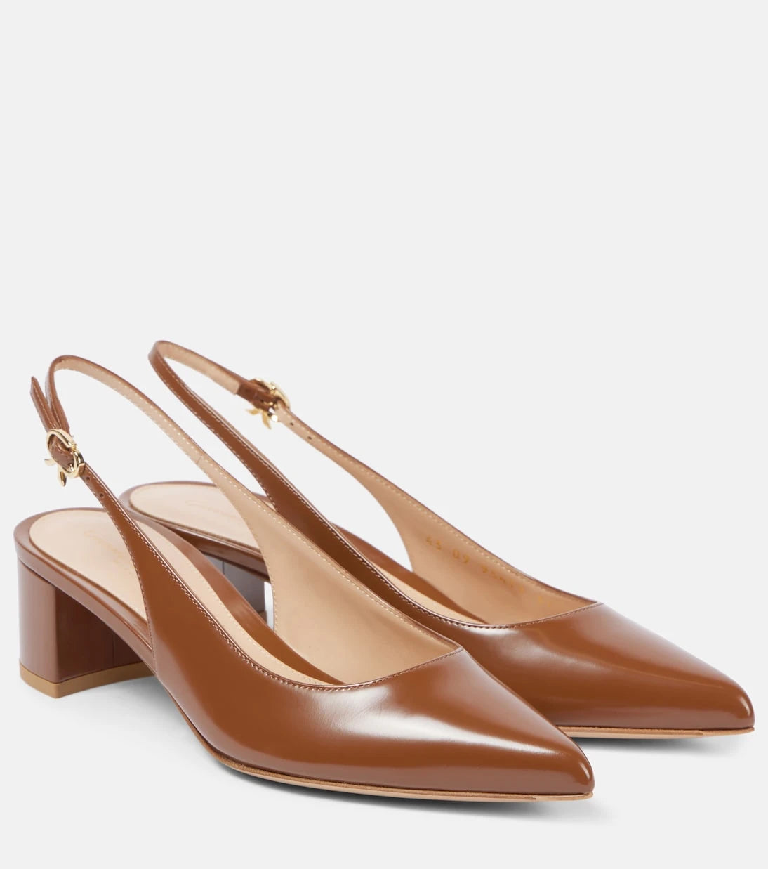 Gianvito Rossi - 45 leather slingback pumps