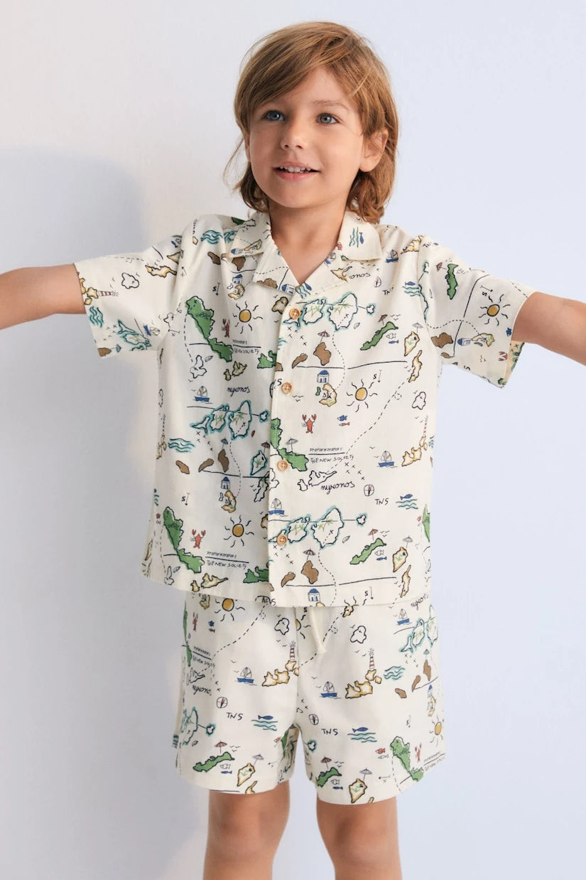 The New Society - Arkoi printed cotton shirt