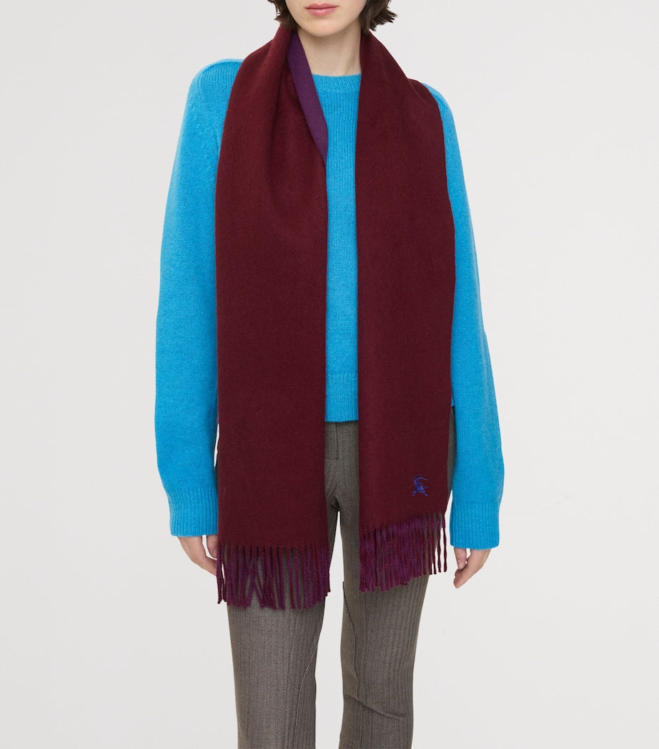 Red Cashmere Reversible EKD Scarf