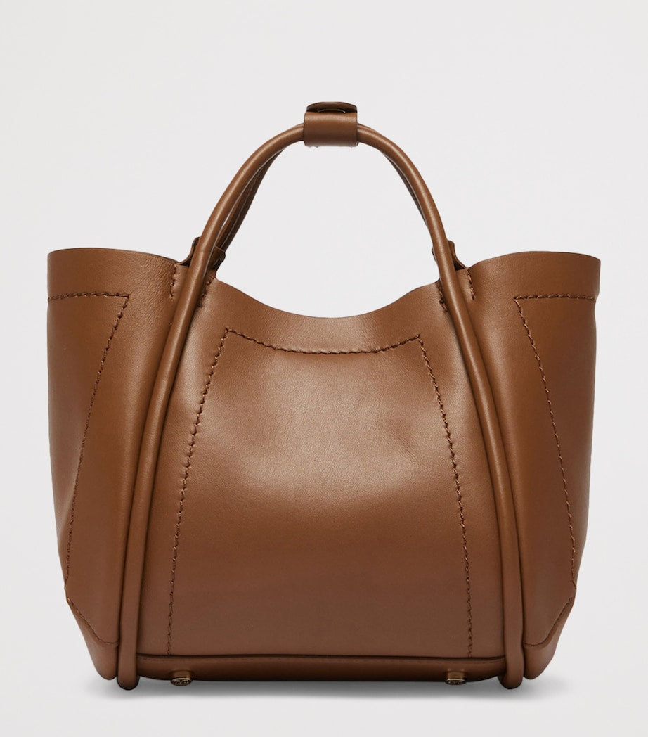 Extra-Small Leather Marine Top-Handle Bag