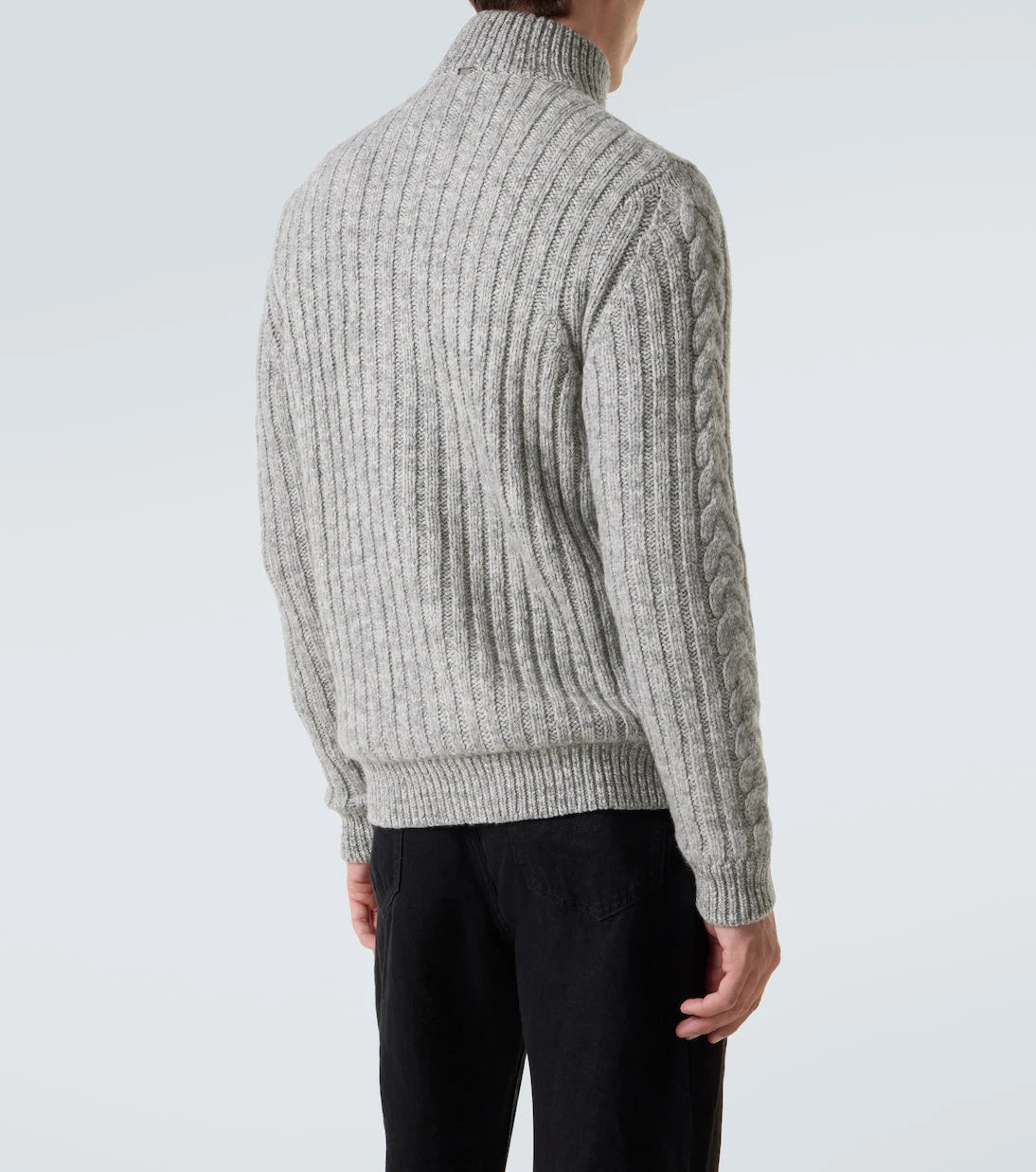 Herno - Cable-knit wool jacket