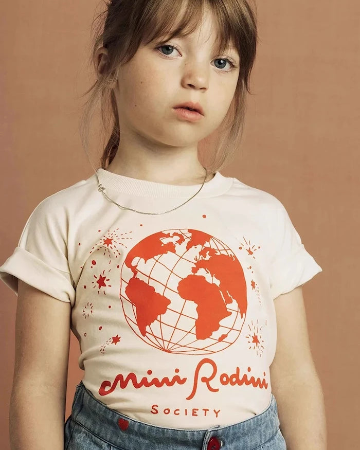 Детска памучна тениска Mini Rodini Mini Rodini society