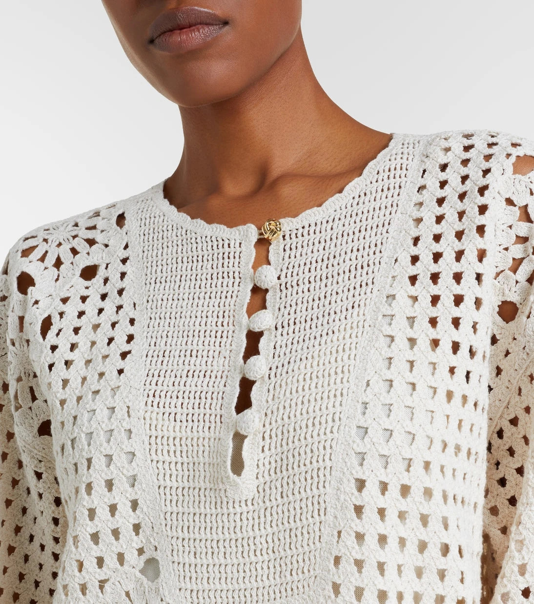Frame - The Postcard cotton crochet tunic