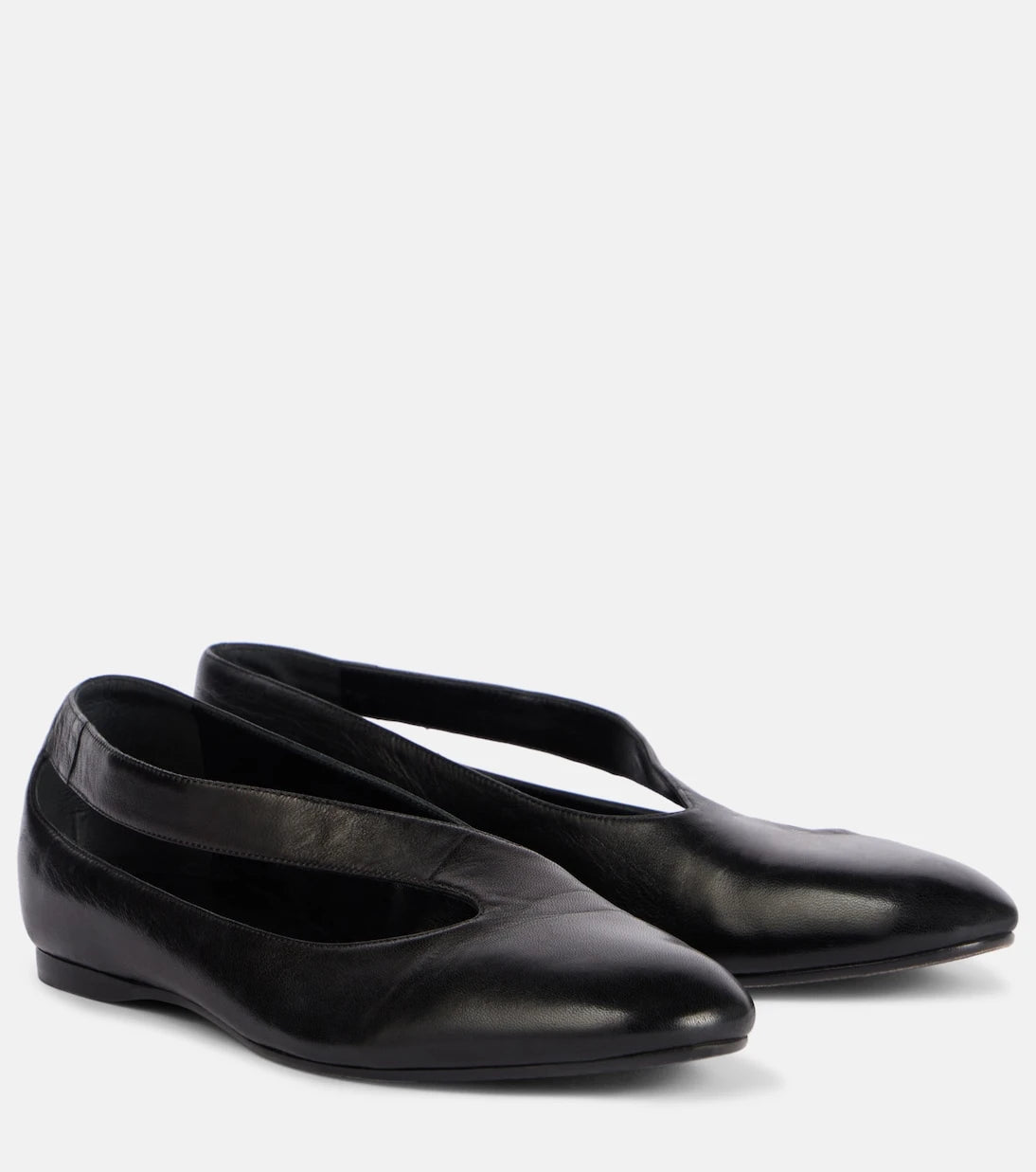 Khaite - Diana cutout leather ballet flats