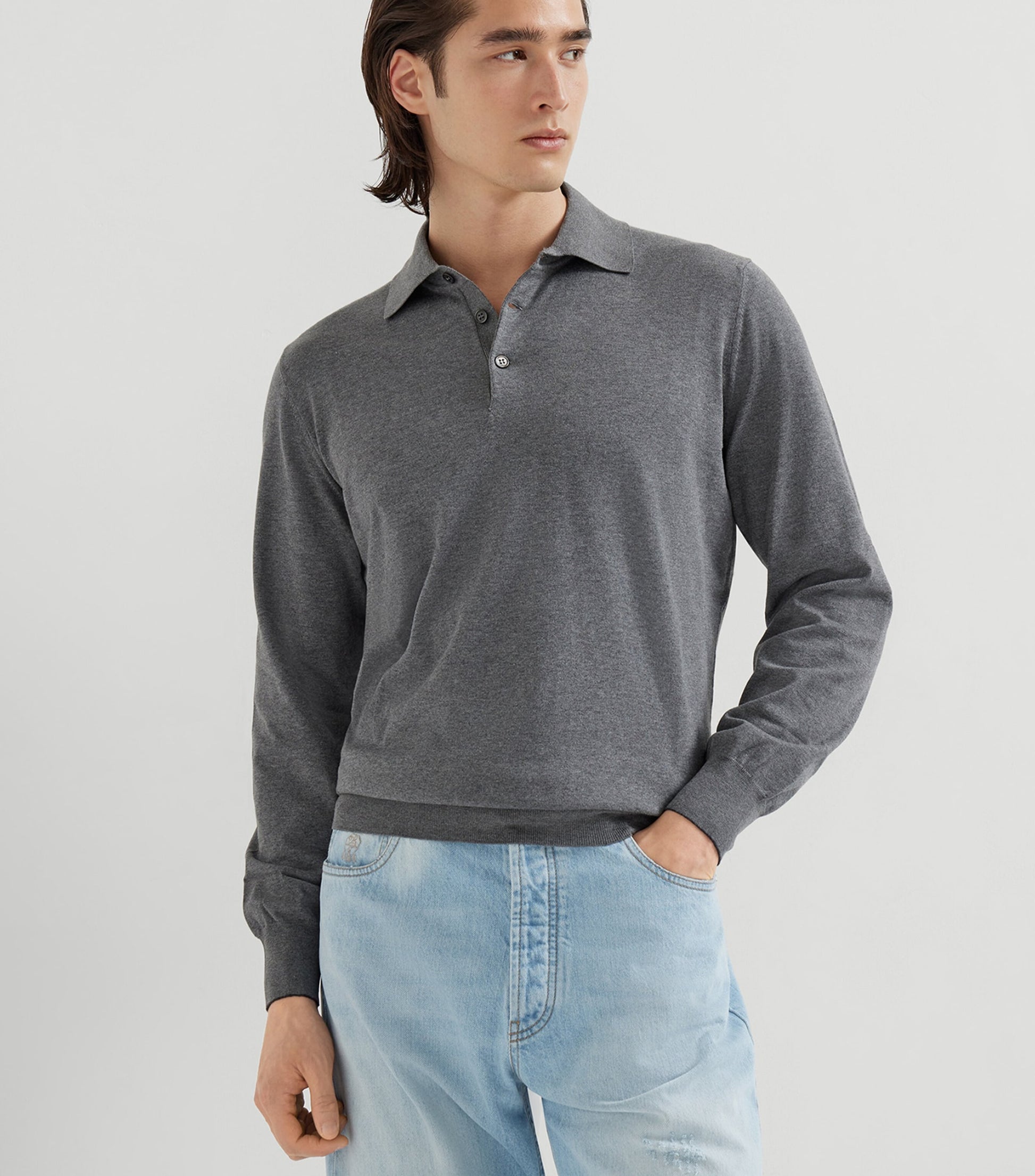 Brunello Cucinelli Cotton Polo Sweater