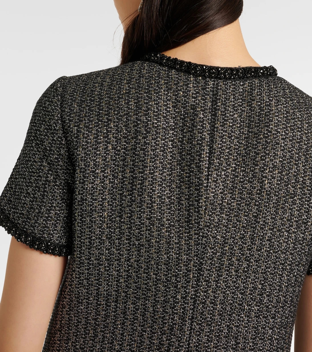 Self-Portrait - Pleated bouclé minidress