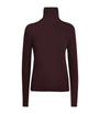 Max Mara Red Virgin Wool Rollneck Sweater