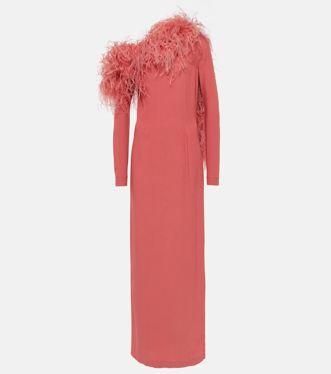 Taller Marmo - Garbo feather-trimmed gown