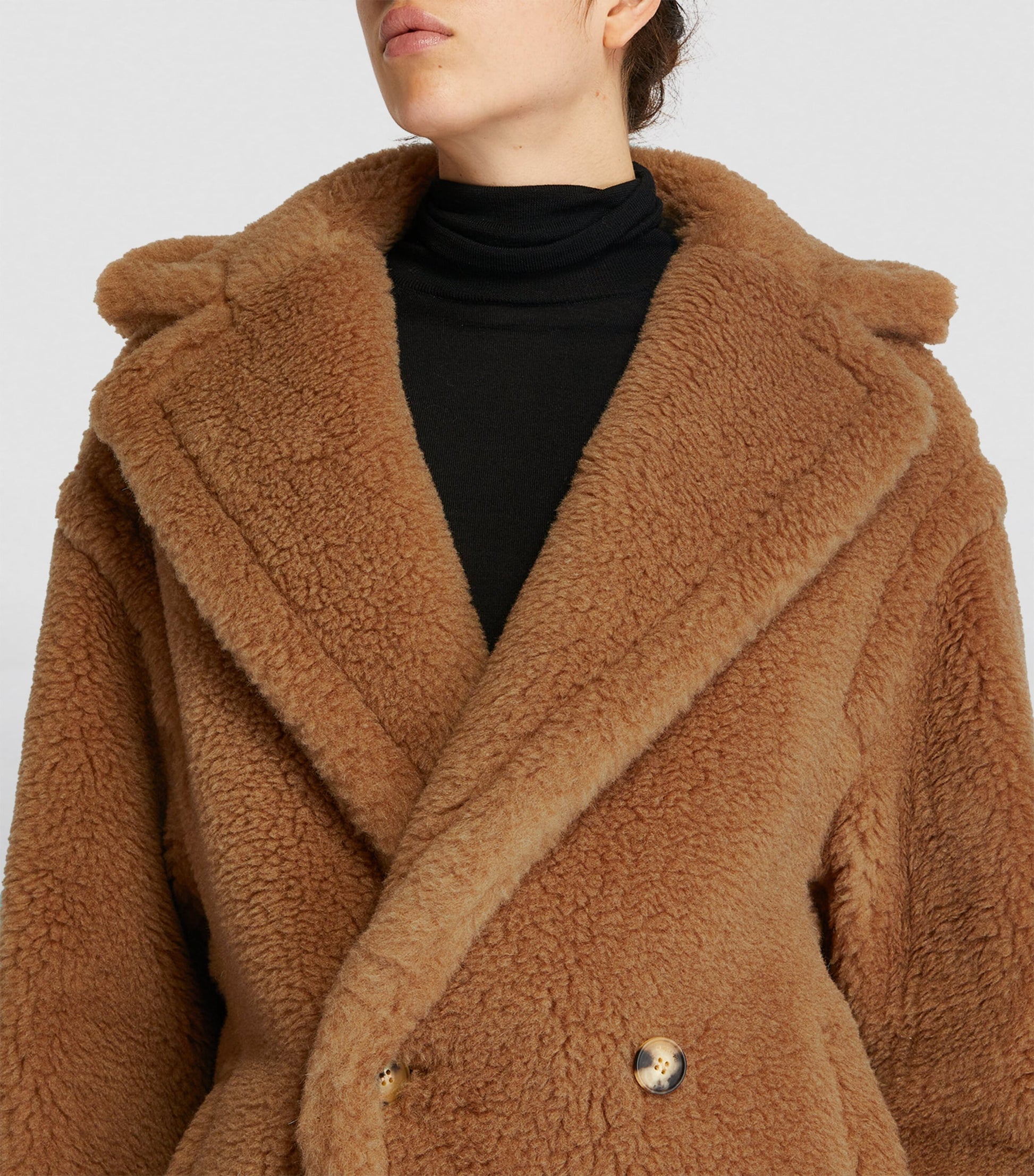 Beige Teddy Bear Icon Coat