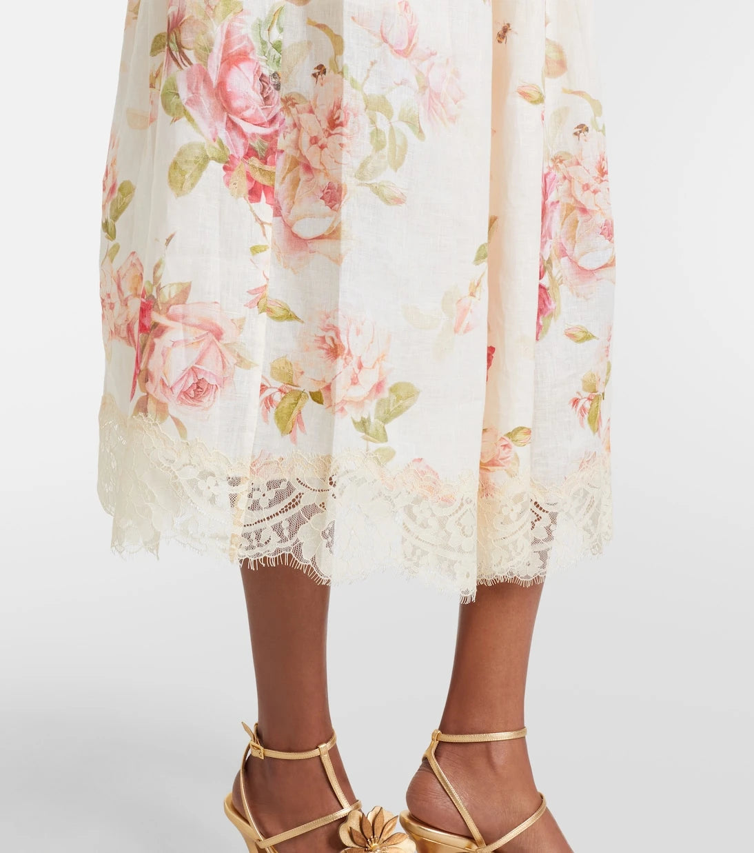Zimmermann - Roselight floral linen midi dress