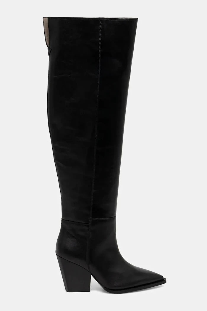 Кожени ботуши AllSaints Reina Zip Boot