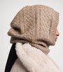 Max Mara Beige Cashmere Cable-Knit Balaclava