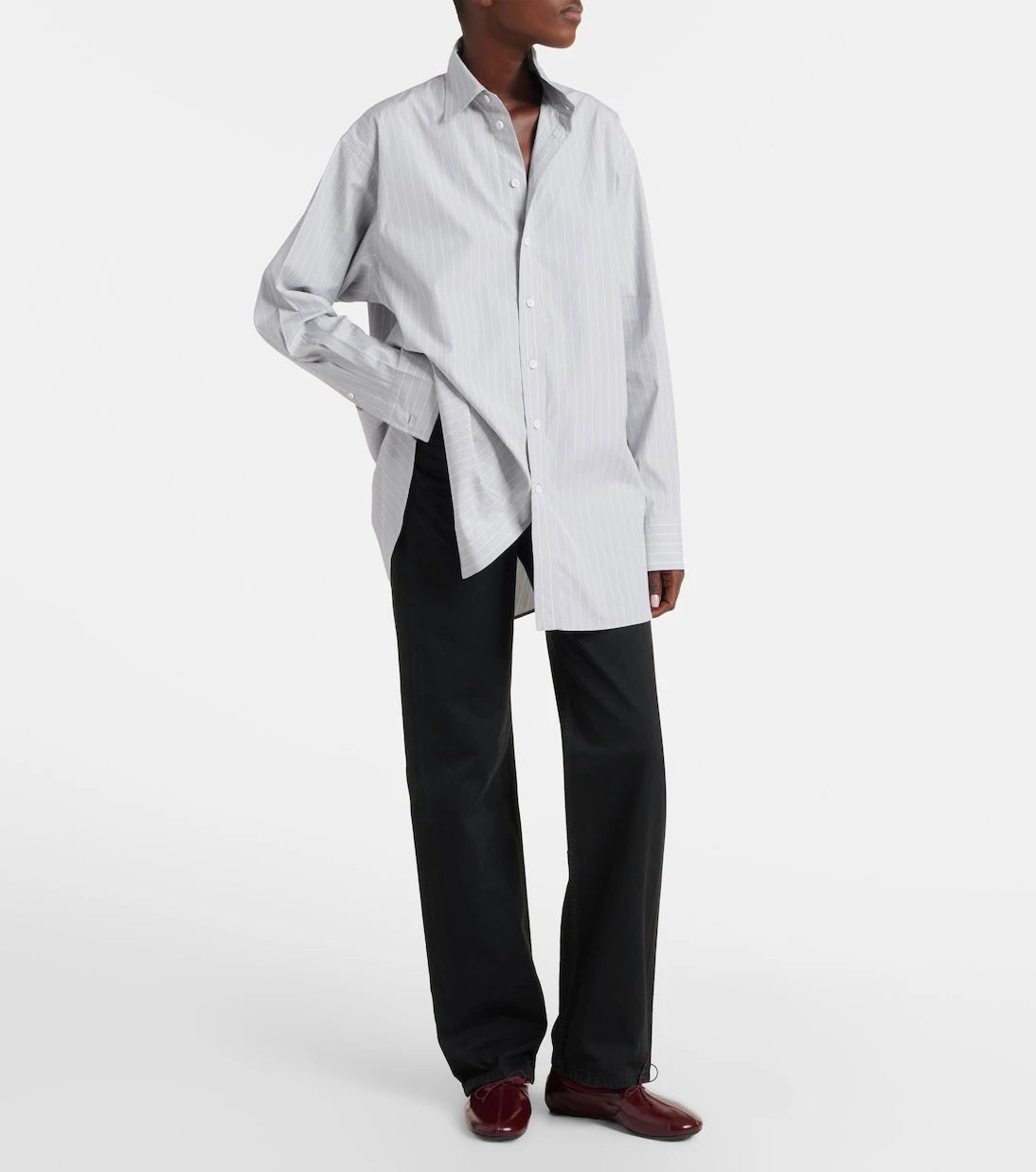 Phoebe Philo - Striped cotton poplin shirt