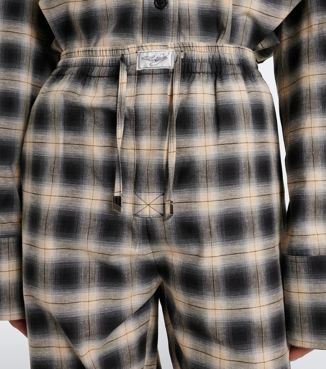 The Attico - Checked cotton sweatpants