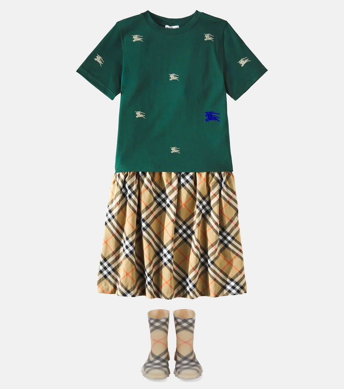 Burberry Kids - Burberry Check cotton skirt