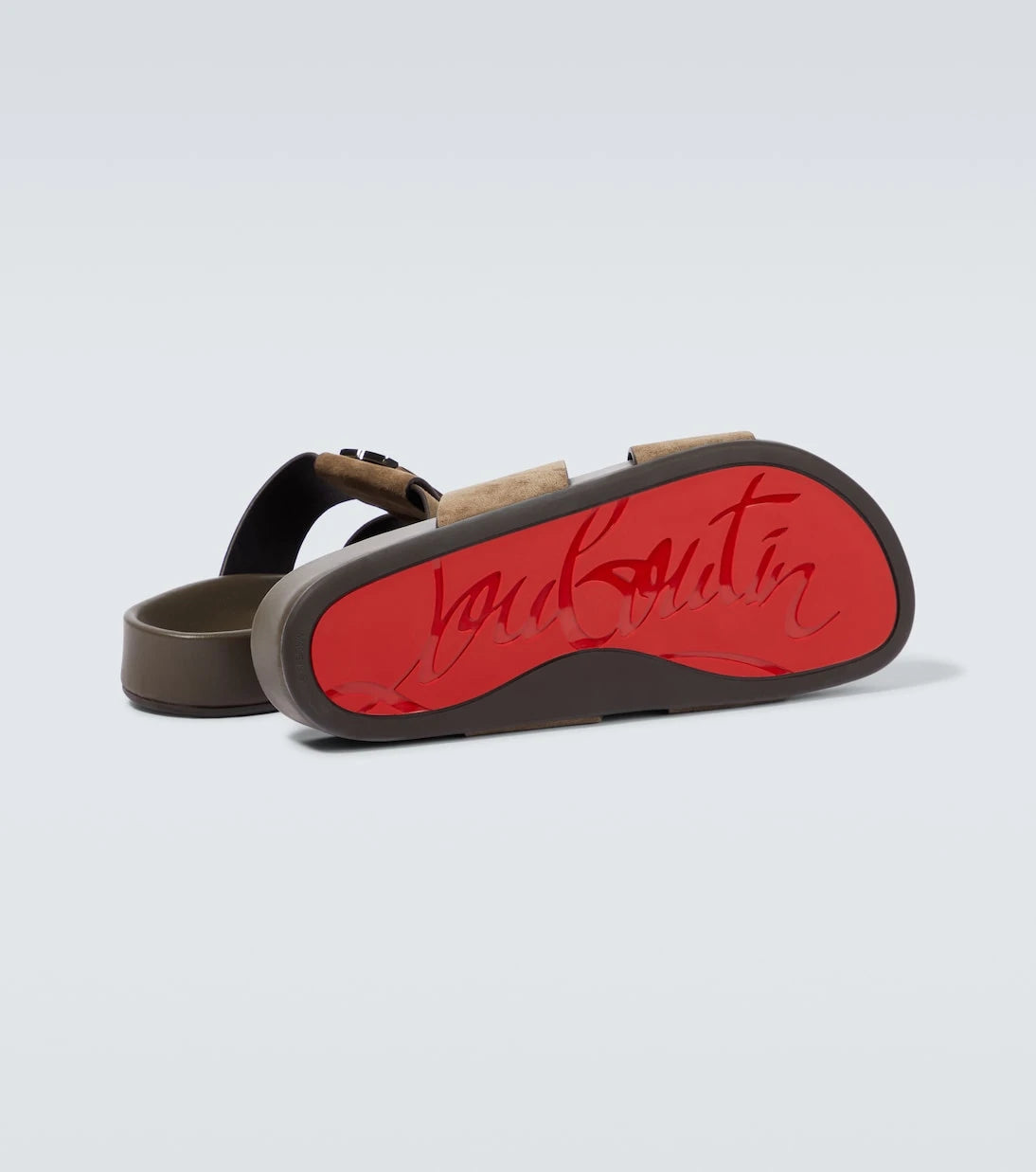 Christian Louboutin - صنادل ضابوبيز من الجلد المدبوغ