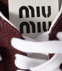 Burgundy Suede Plume Sneakers