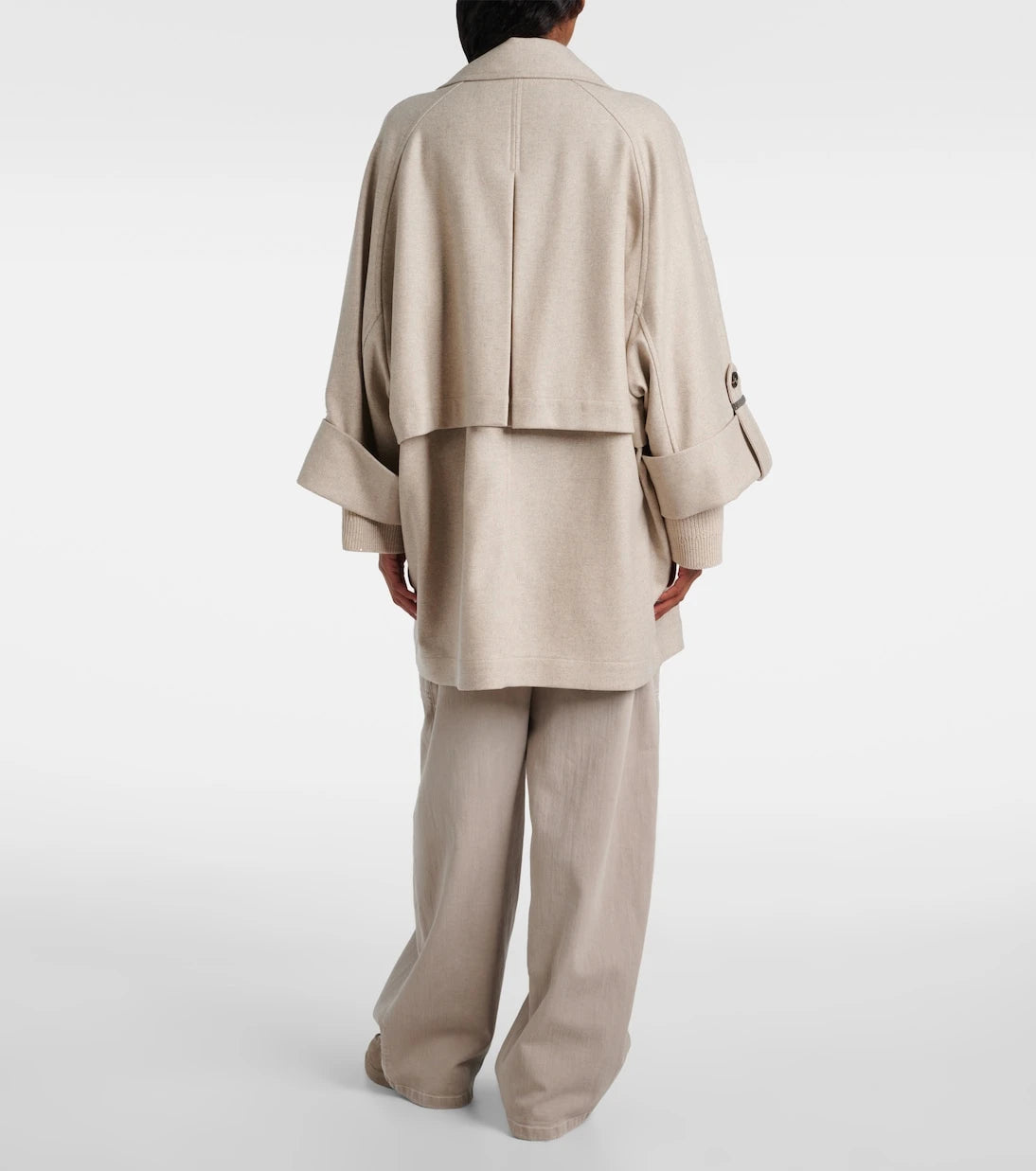 Brunello Cucinelli - Oversize yün kaban