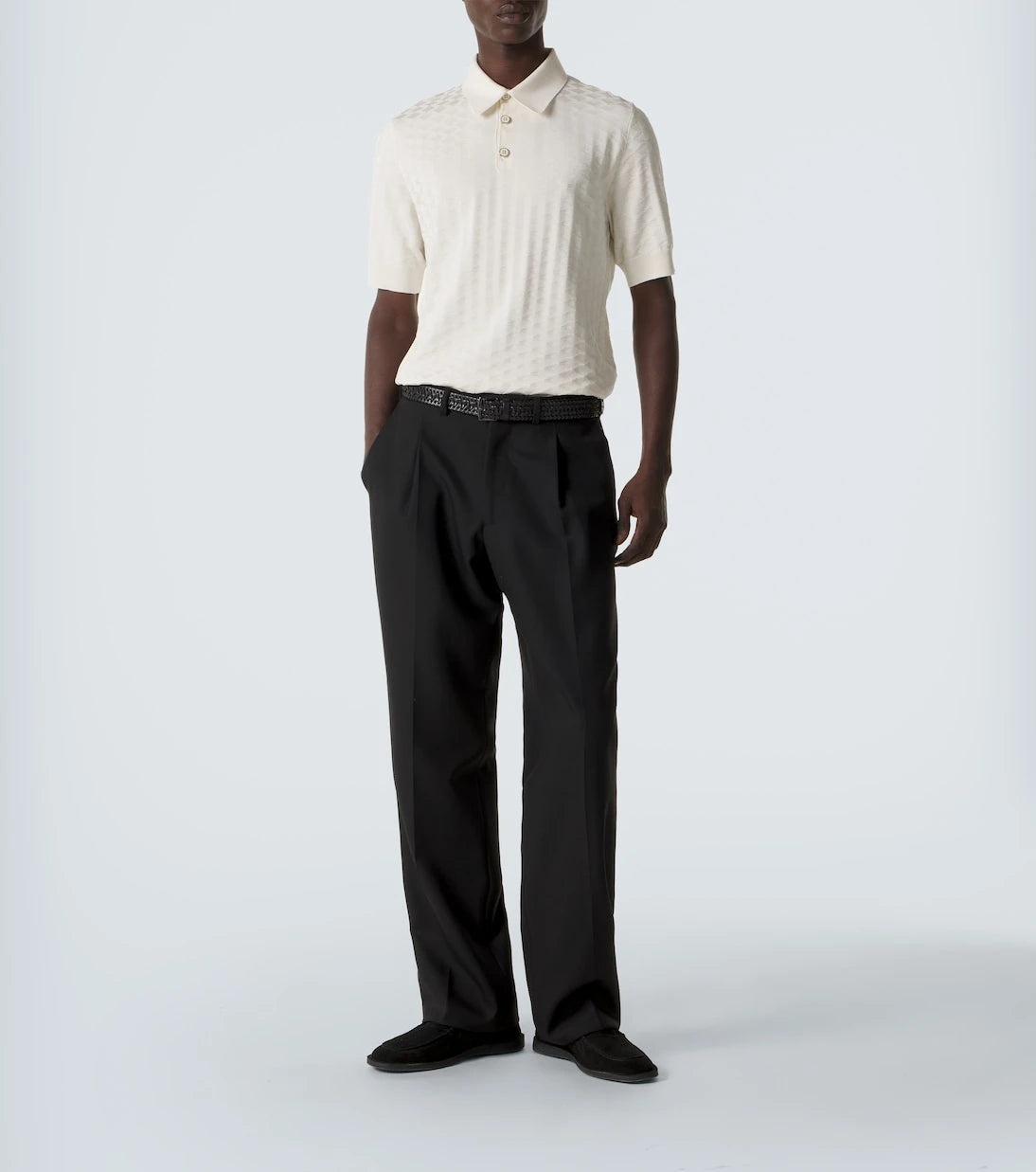 Dolce&Gabbana - DG knitted silk polo shirt