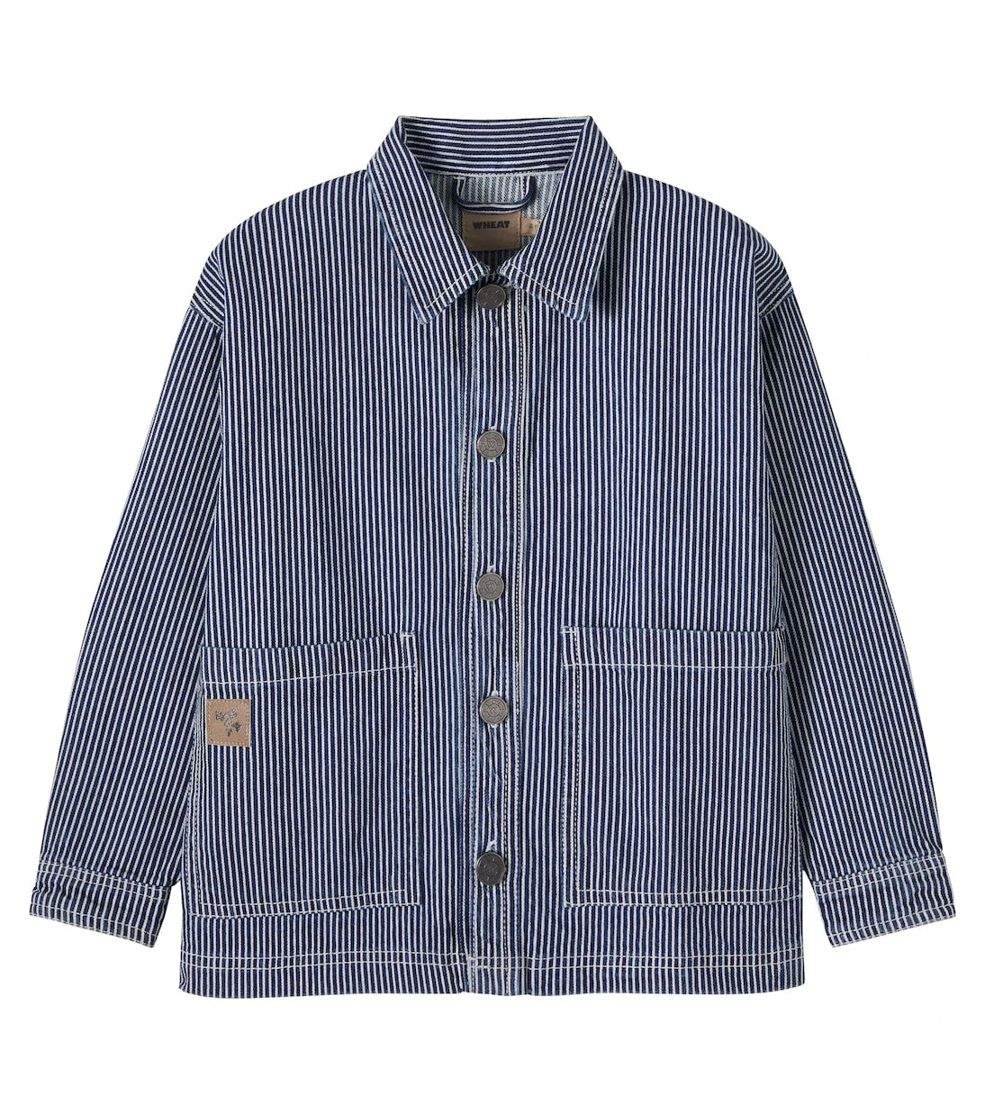 Wheat - Cole striped cotton canvas jacket