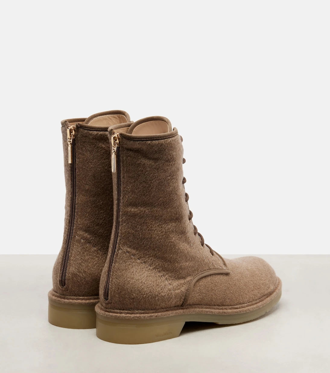Max Mara - Baker cashmere combat boots