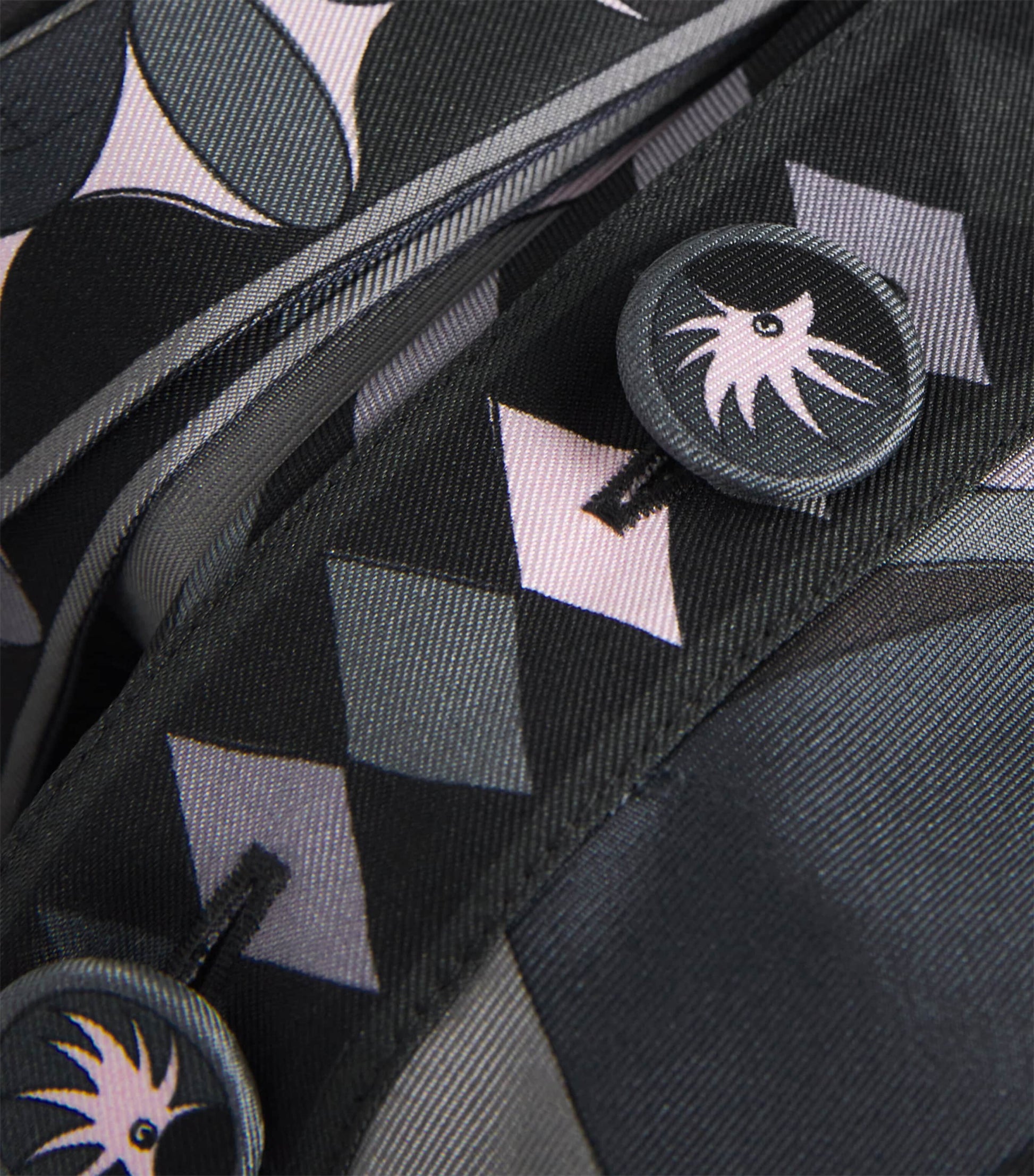 Pucci Black Silk High-Neck Mini Dress