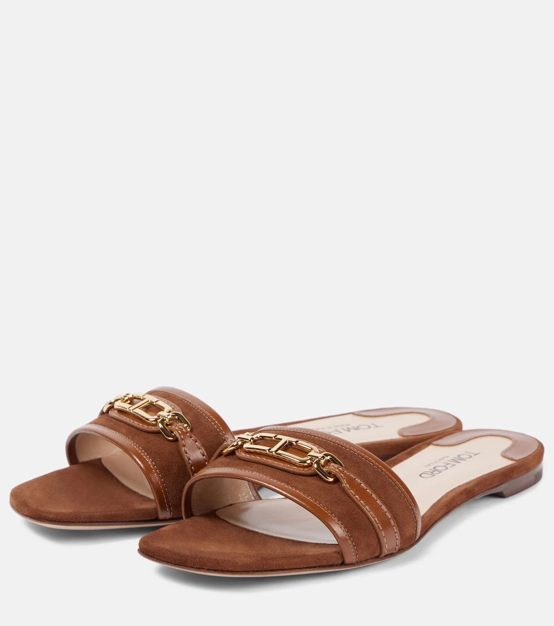 Tom Ford - Whitney Stadium T leather slides