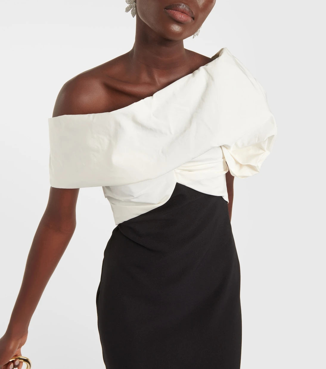 Safiyaa - Lerena Vista crêpe and faille maxi gown