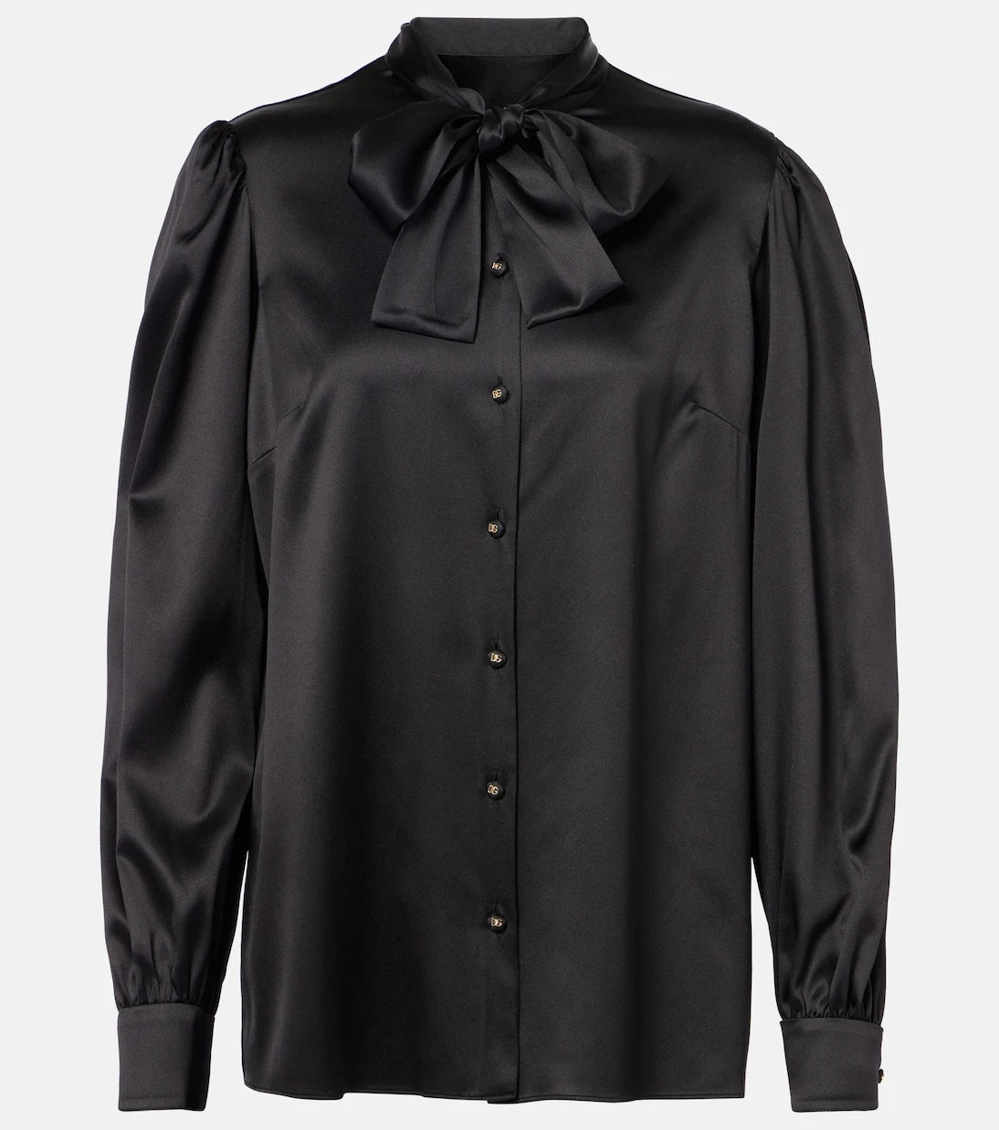 Dolce&Gabbana - Tie-neck silk-blend satin blouse