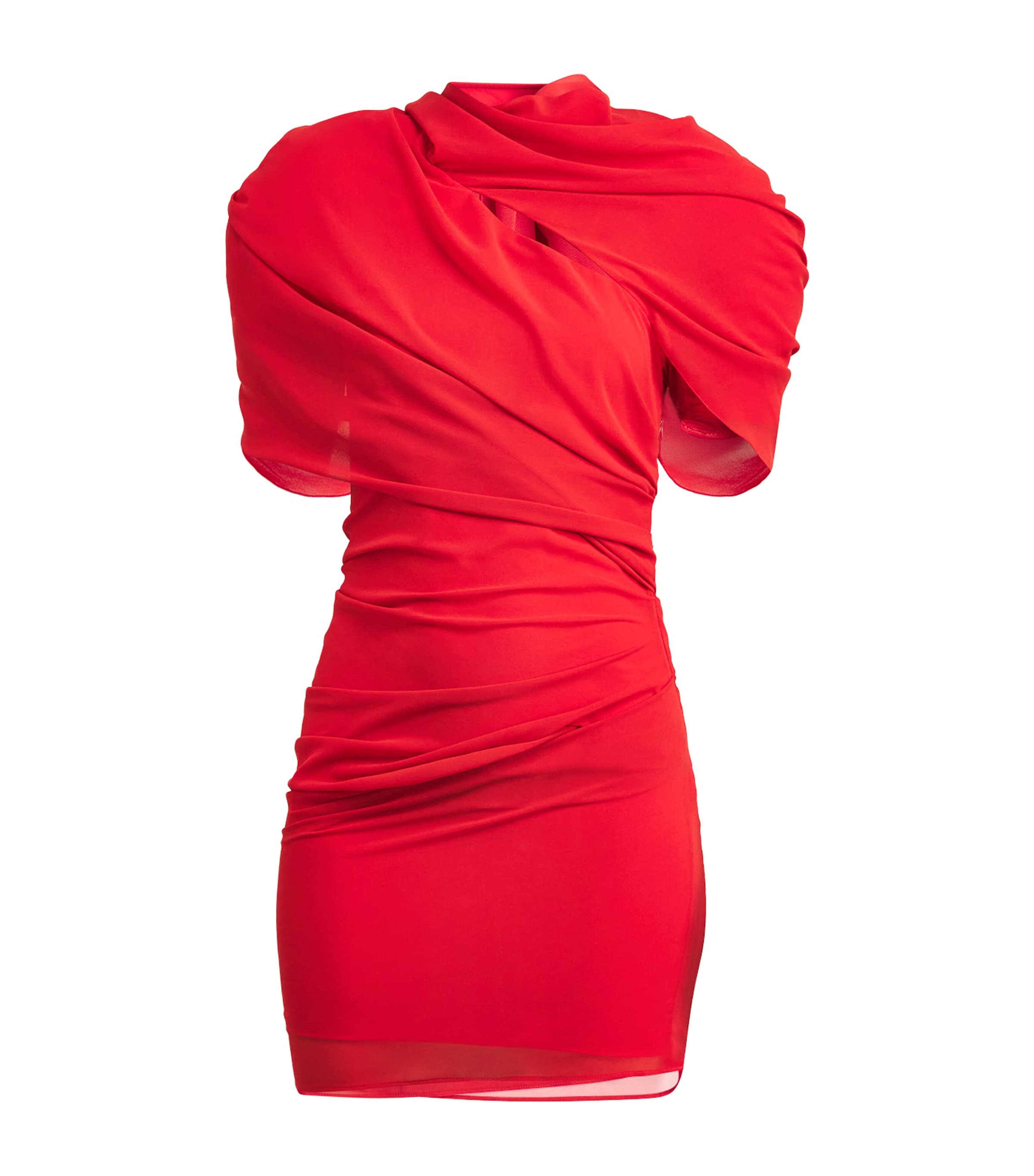 Red Draped Castagna Mini Dress
