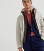 Brunello Cucinelli Blue Down-Filled Parka Jacket