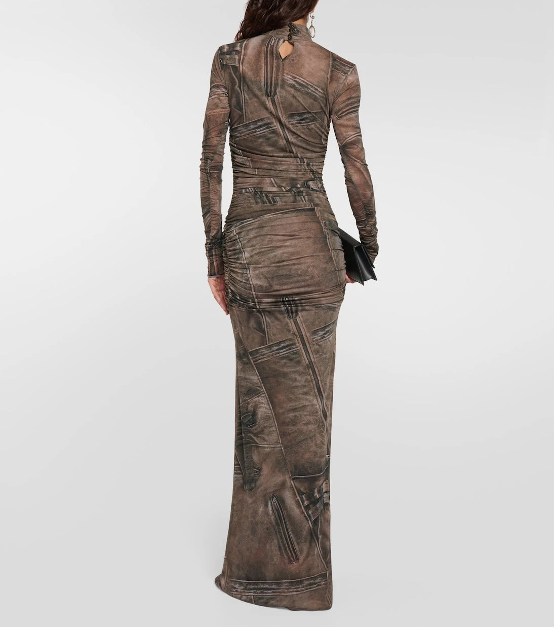 Blumarine - Printed high-neck gown