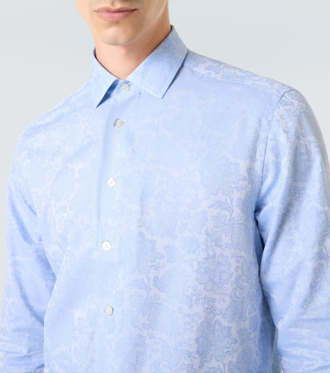 Etro - Floral cotton jacquard shirt