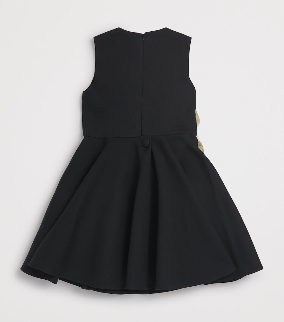 JESSIE AND JAMES Satin Floral-Appliqué Midsommer Dress (3-8 Years)