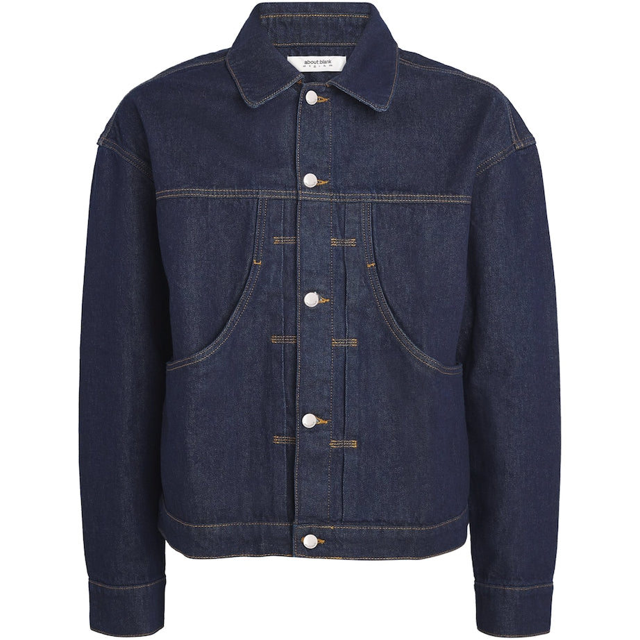 Purple Cropped Denim Jacket