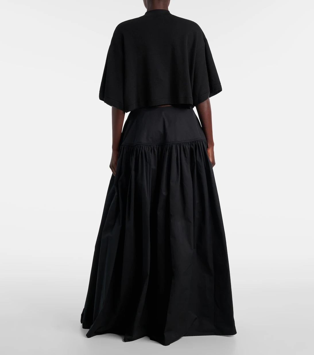 Alaïa - Cropped cotton-blend T-shirt