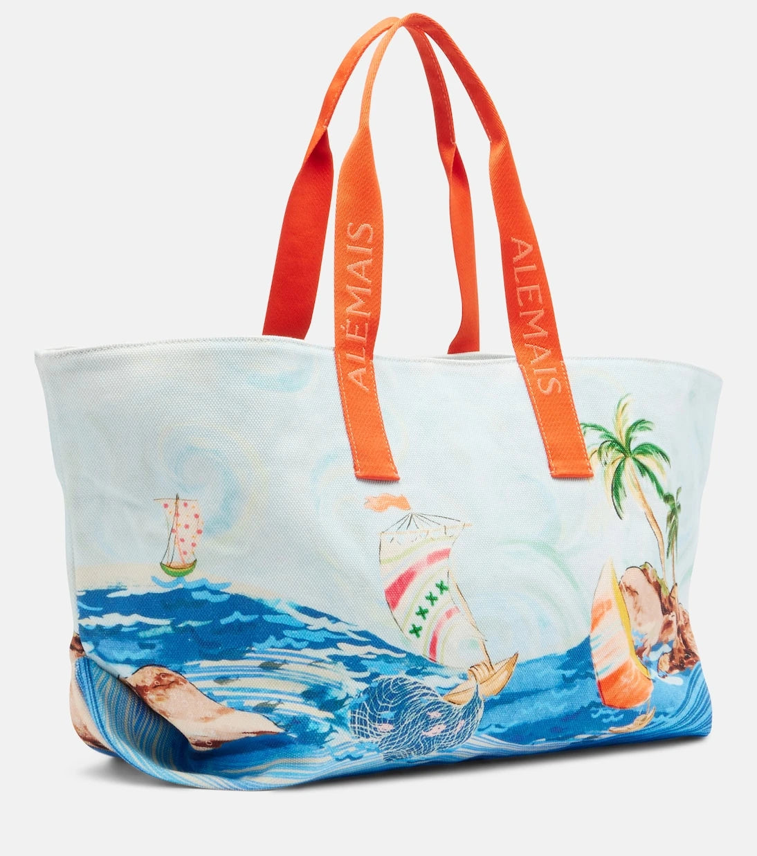 Alémais - Printed cotton canvas tote bag