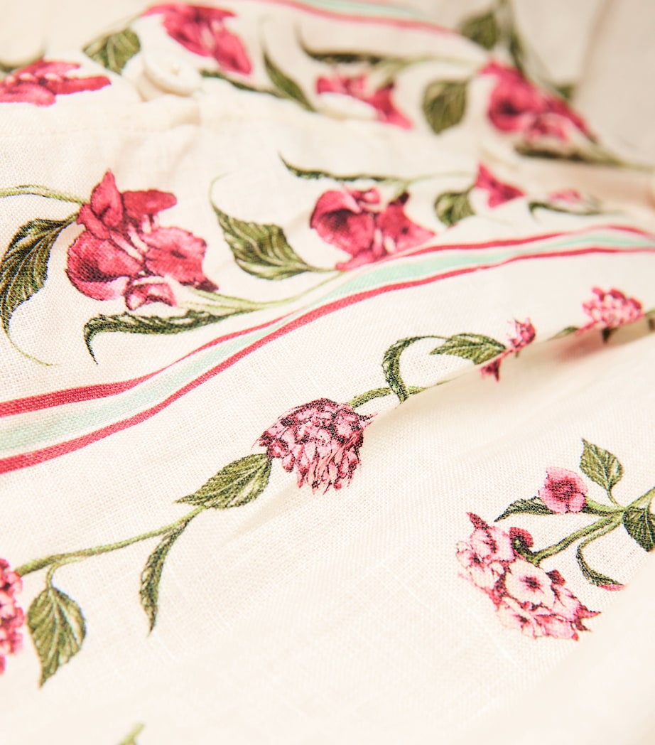 Multi Linen Floral Maxi Kaftan