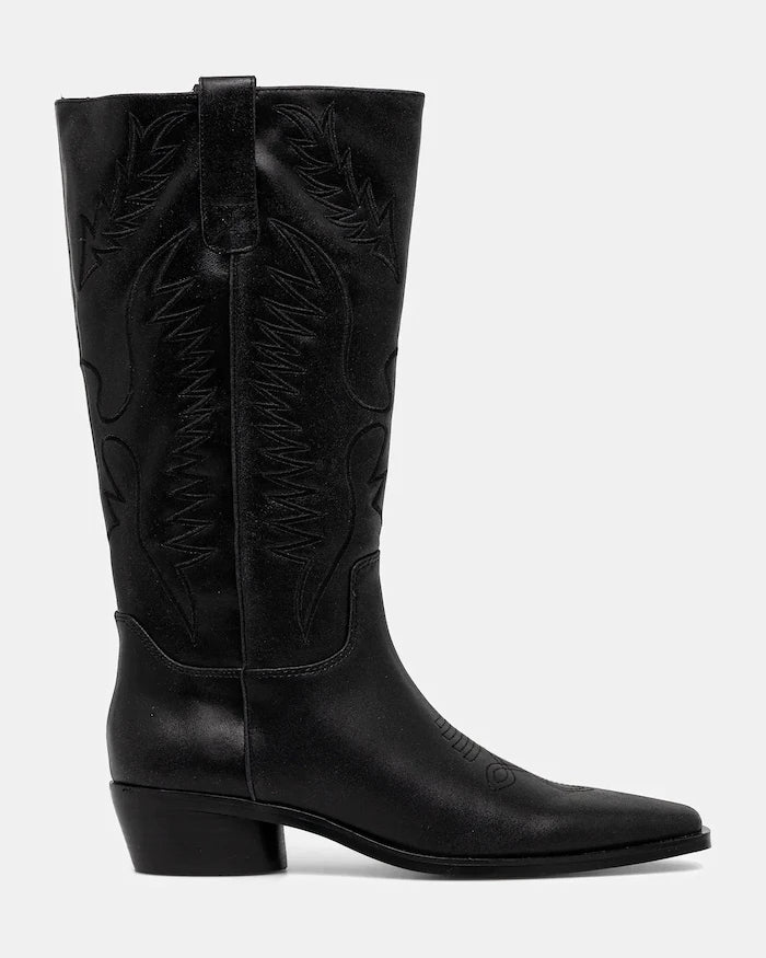 Steve Madden Trevi Deri Kovboy Çizmeleri