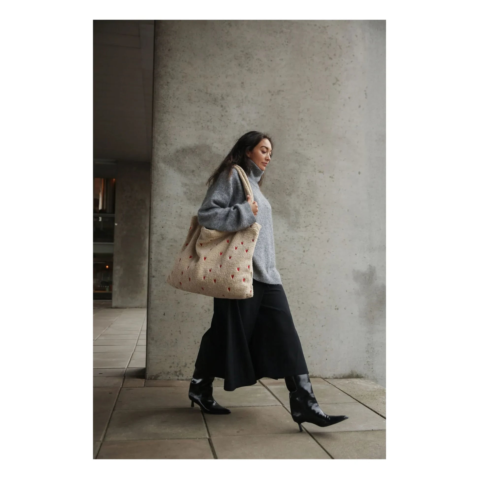 Studio Noos - Hearts mom-bag | Ecru