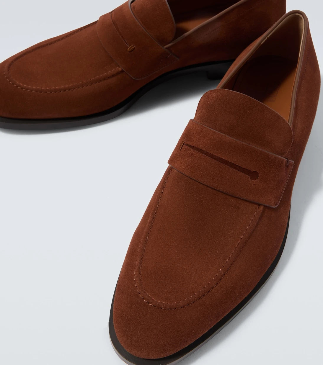 Zegna - حذاء لوفر بيني من الشمواه
