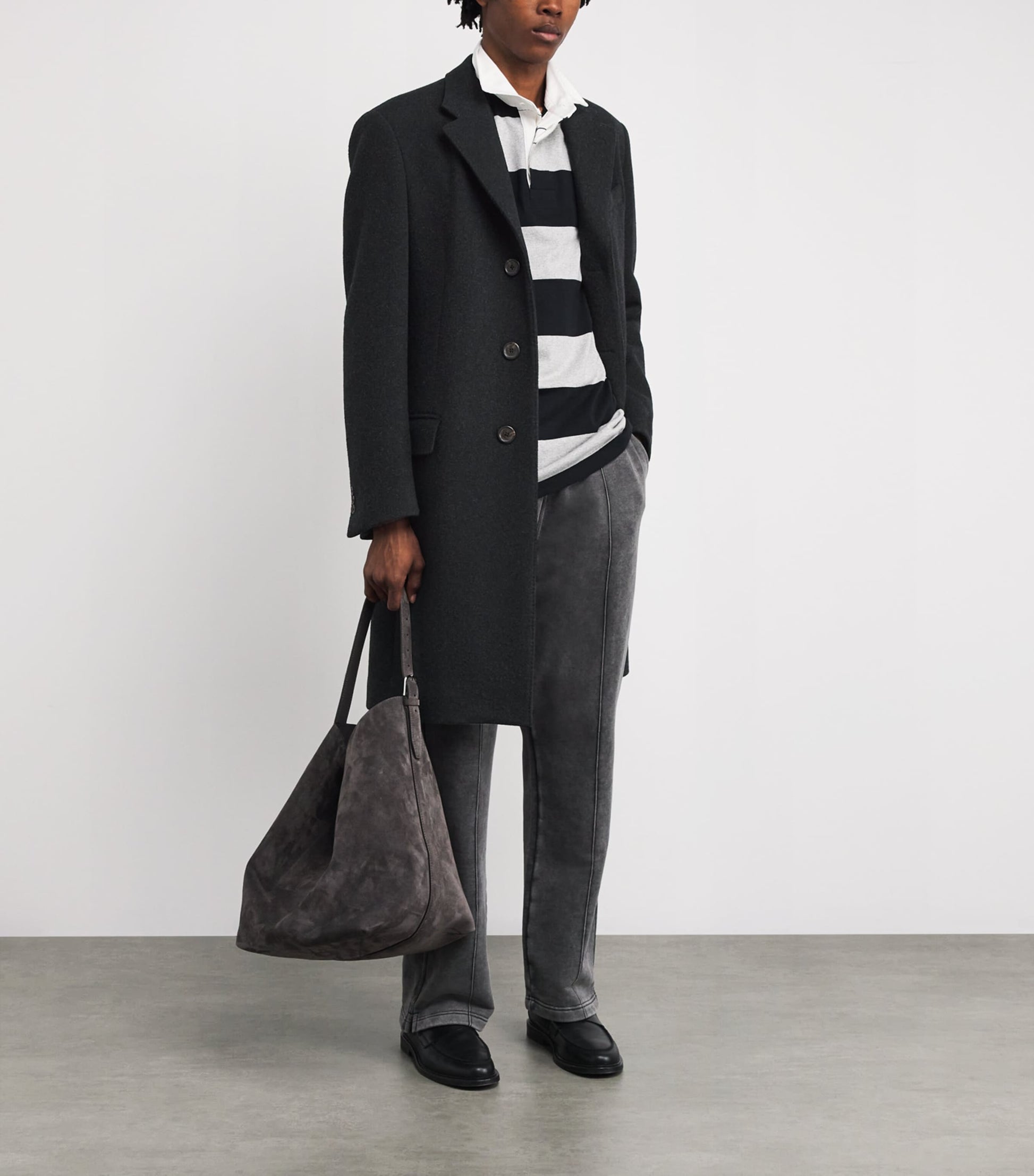 Polo Ralph Lauren Grey Crombie Overcoat