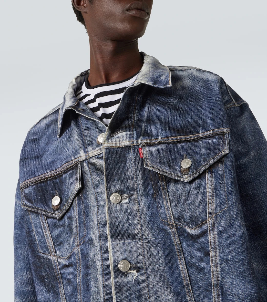 Junya Watanabe - جاكيت جينز مطبوع × Levi's®