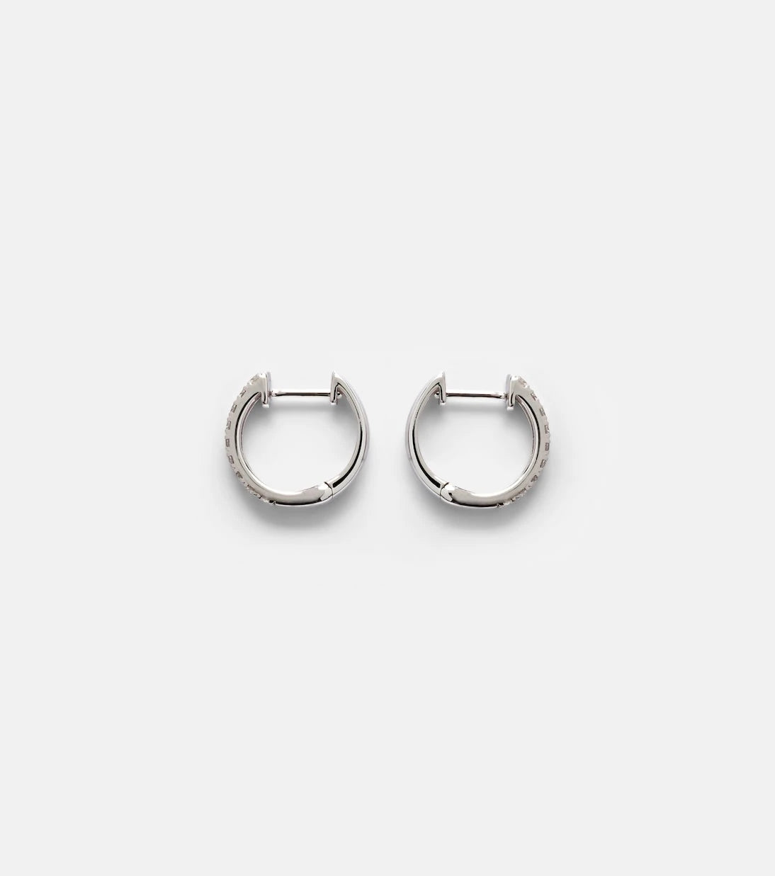 Stone and Strand - 14kt white gold earrings with diamonds