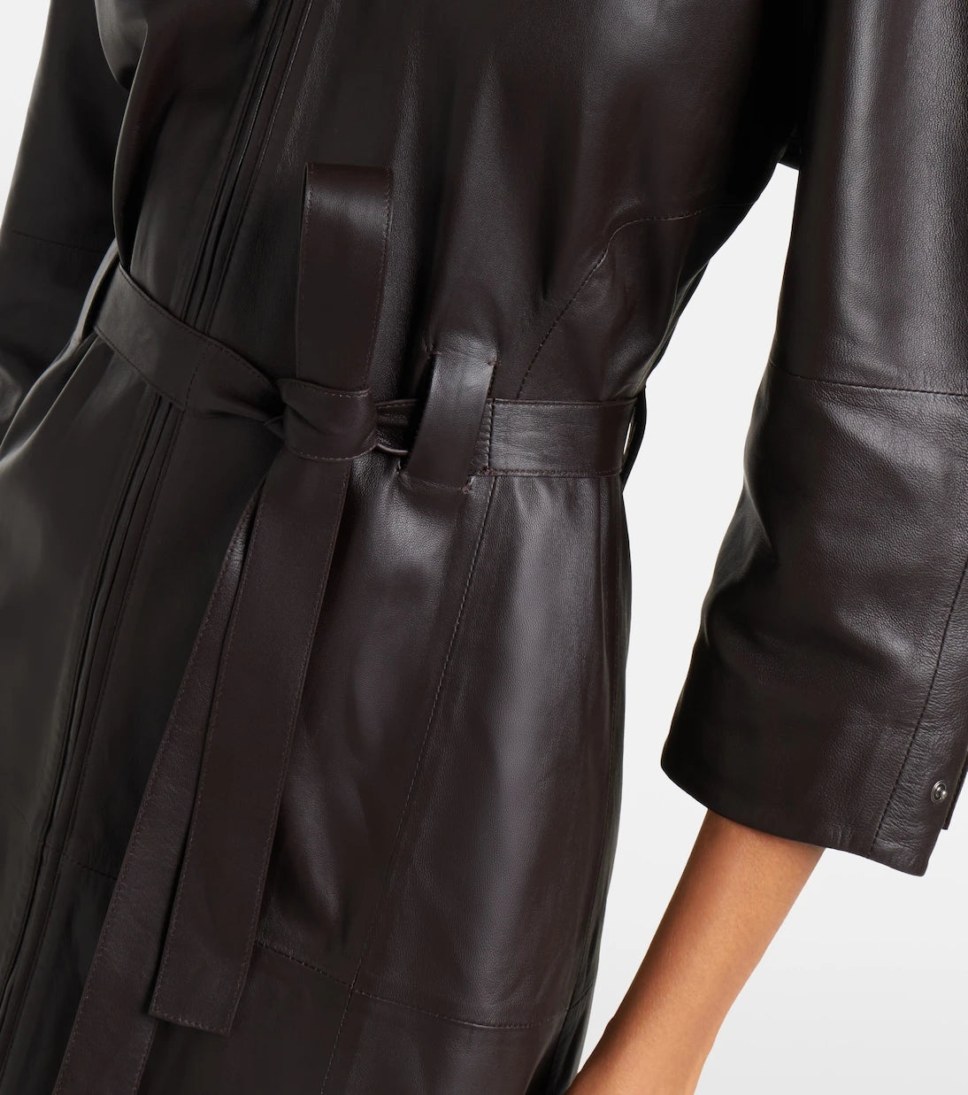 Victoria Beckham - Leather midi dress