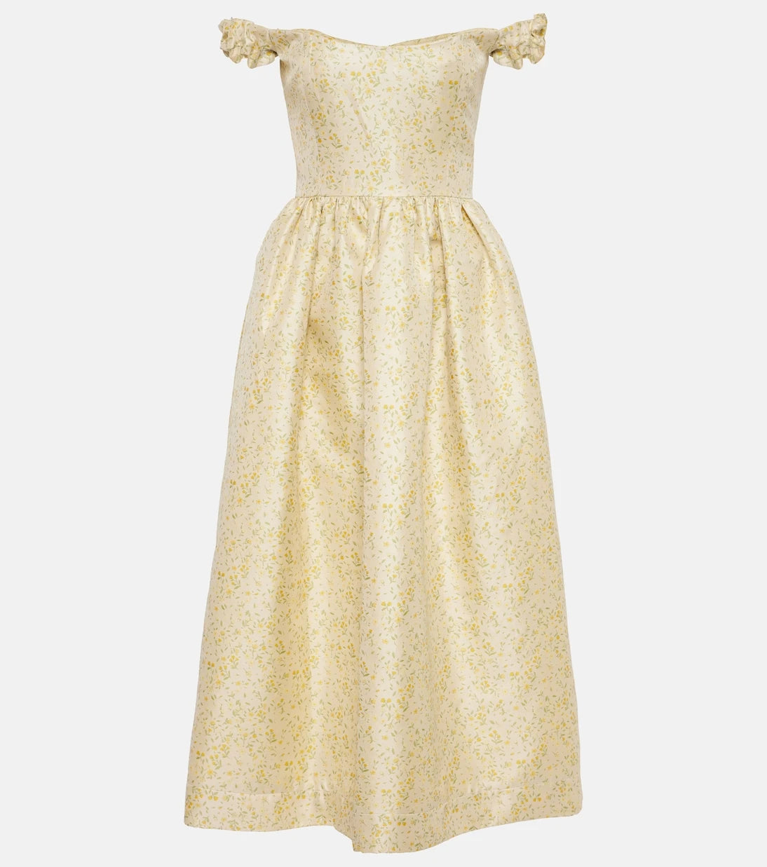 Markarian - Off-shoulder embroidered midi dress