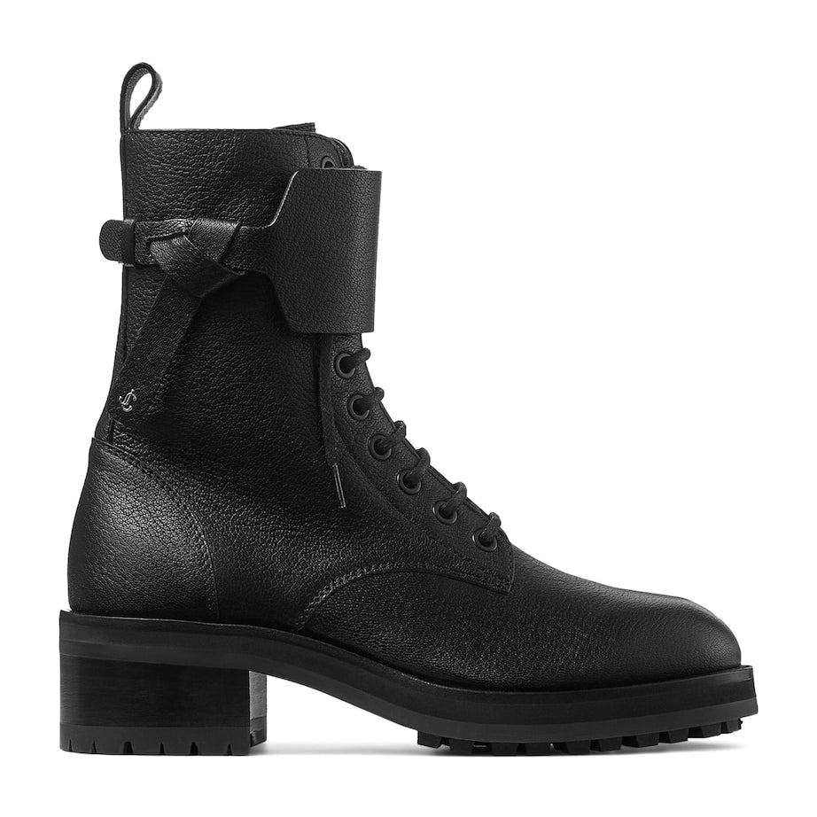 Jimmy Choo Black Rosabel 55 Biker Boots